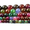 Турмалин, агат, драгоценный камень, круглые свободные бусины-разделители, 16 дюймов, одна нить, 4, 6, 8, 10, 12 мм