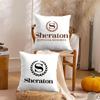 Модная Наволочка для Подушки S-Sheratons Hotels | Мягкая Плюшевая Наволочка для Декоративной Подушки | Двусторонняя Декоративная Наволочка | Декор для Дивана и Дома