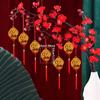 6pcs Chinese Spring Festival Wishes Pendant 2025 New Year Home Decoration Desktop Ornaments Red China Knot Hanging Party Supply
