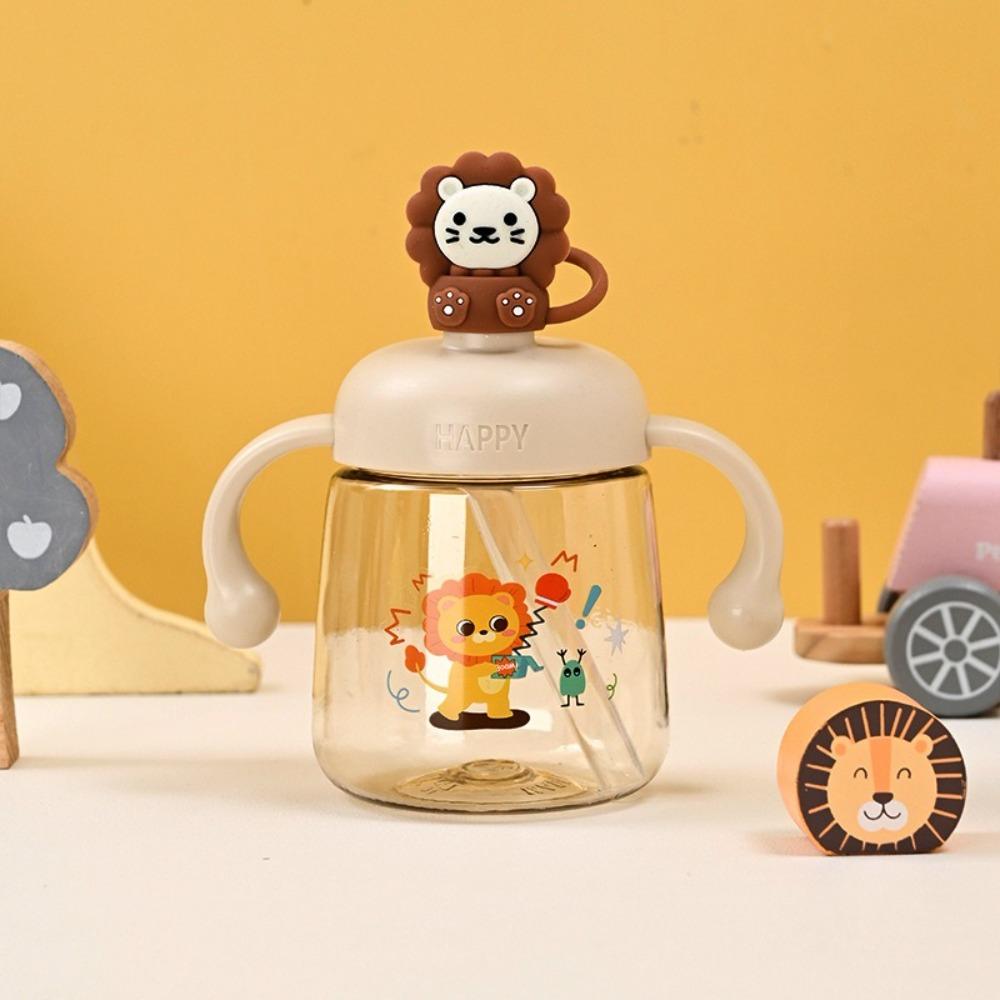 with Straw Baby Drinking Cup Cartoon Toddler Milk Cup Portable Baby Feeding Bottle Baby