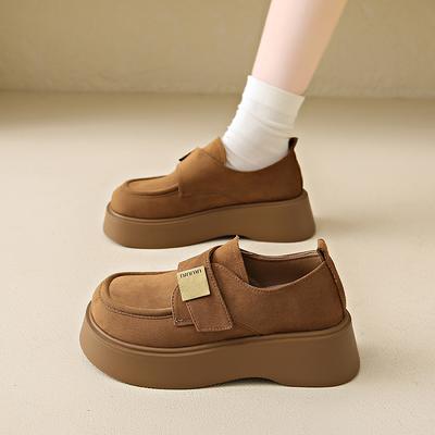 Модные CRLAYDK 2024 Весна Новые Ретро Женские Лоферы Слипоны на Платформе Винтажные Повседневные Балетки Женские Рабочие Удобные Туфли для Ходьбы