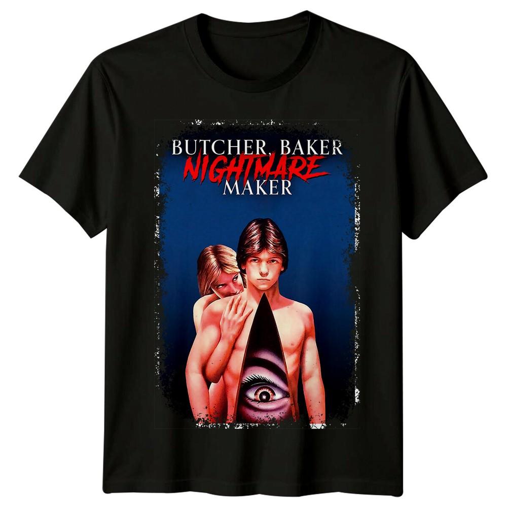 Butcher, Baker, Nightmare Maker (1981) Movie Poster Inspired T-Shirt Retro Tee
