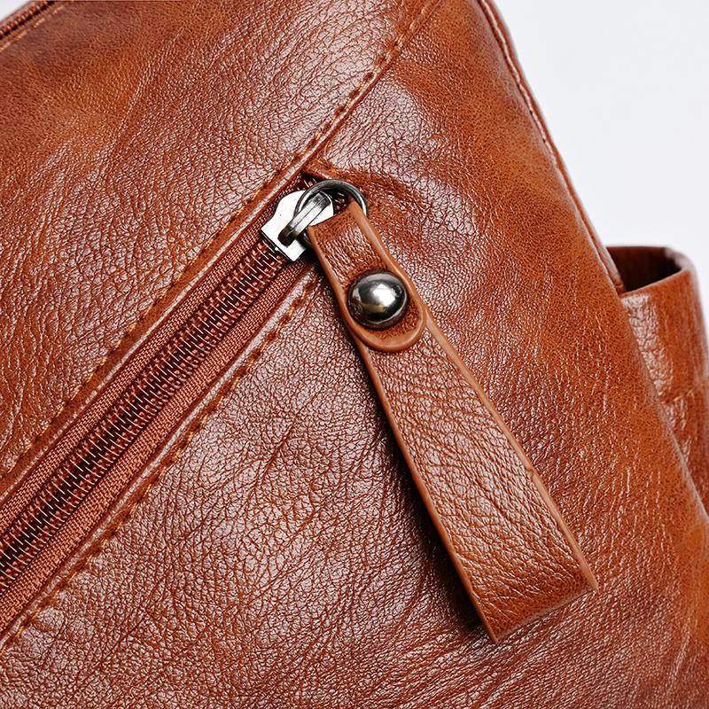 Small Square Bag Women's Soft Leather Handbag Shoulder Crossbody Bag Mother Bag