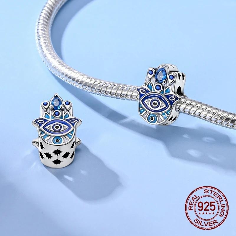 Медные Подвески-Шармы Ангел Сердце Глаз Защитника Ладони Подходят для Оригинального Браслета DIY Ювелирные Изделия Подвески Висячие Подарок для Женщины