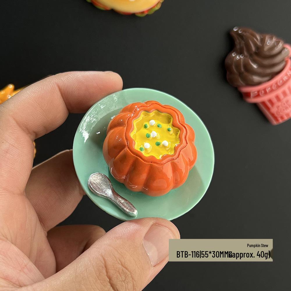 3D Chinese Style Food Magnet: Lobster & Noodles Hot Pot with Mantis Shrimp Sticker