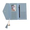 Women's Pu Leather Card Holder Purse Elegant Clutch Wallet Blue