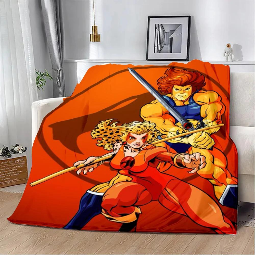 Fashion Cartoon Thundercats Printed Blanket Picnic Blankets Warm Blanket Soft and Comfortable Blanket Home Travel Birthday Gifts