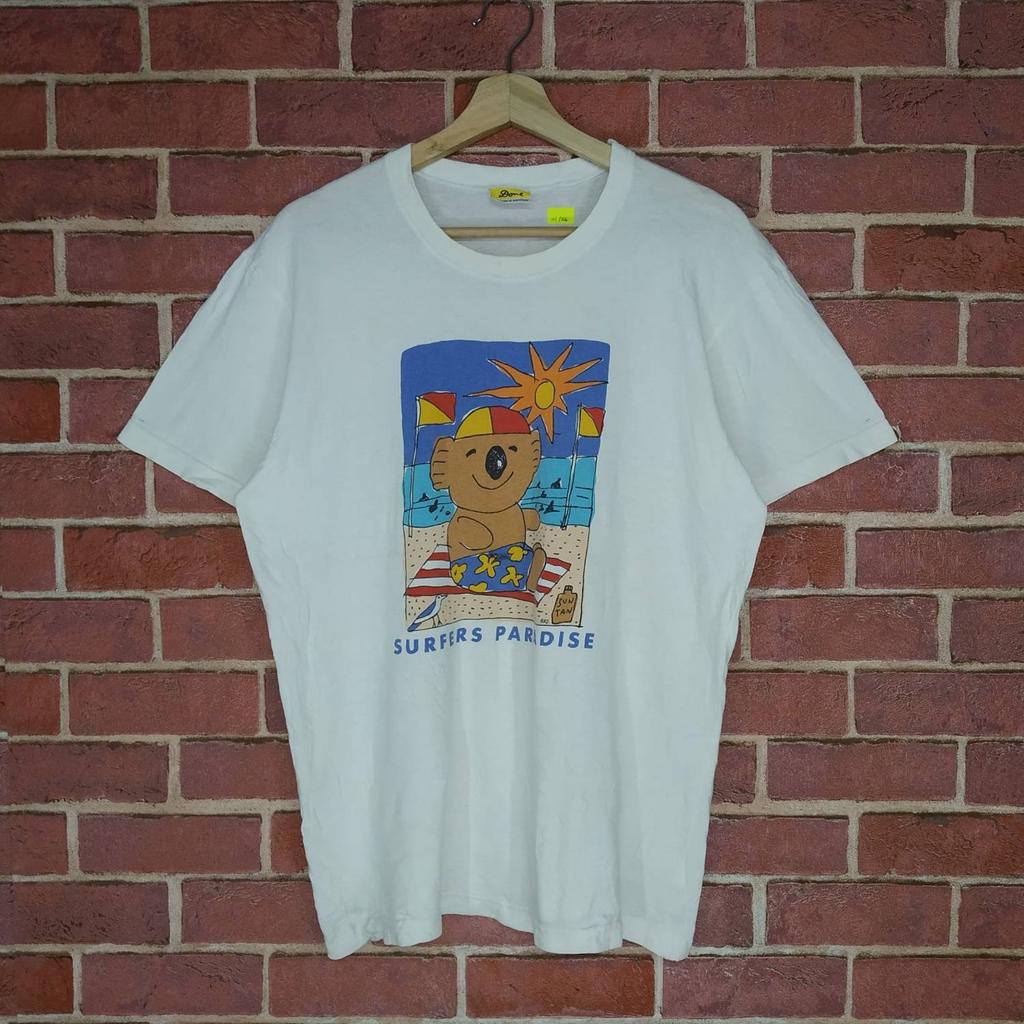 Vintage Ken Done Surfers Paradise Artwork Ken Done Australia Promo T-shirt