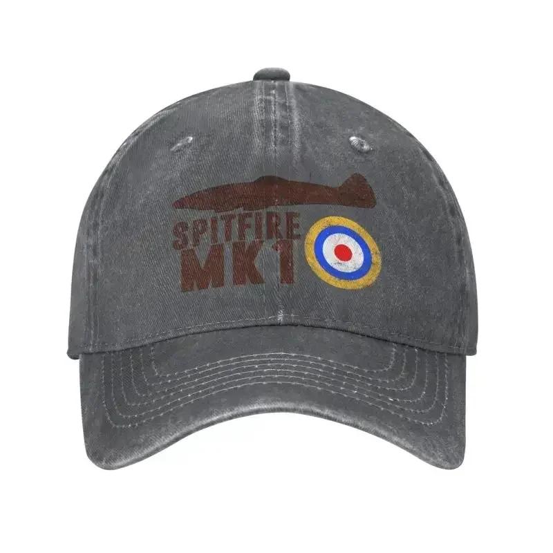 Unisex Cotton Vintage Spitfire UK RAF British WWII Baseball Cap Adult Supermarine Fighter Adjustable Dad Hat Sun Protection