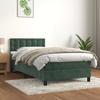 3141512 vidaXL Divan Bed and Mattress Dark Green 80x200 Cm Velvet