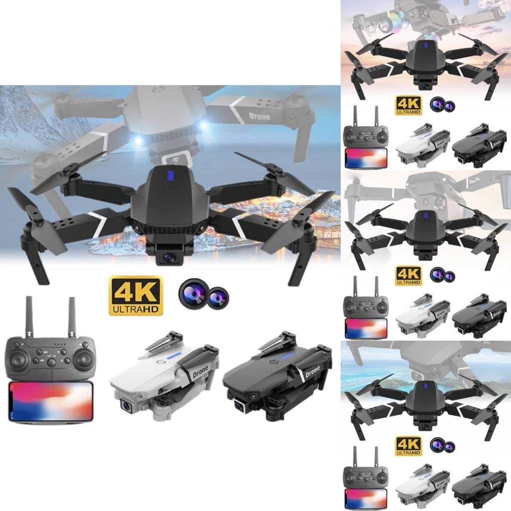 Складной дрон E88 Pro 4K с двумя камерами, квадрокоптер с пультом дистанционного управления, в подарочной упаковке с ручкой