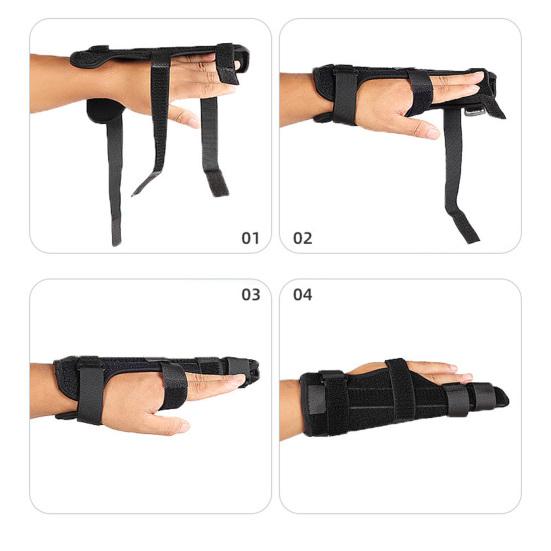 Yousheng Шина на два пальца Прочная Дышащая Облегчение боли в пальцах Регулируемый Эластичный ремешок Шина для пальцев при переломах