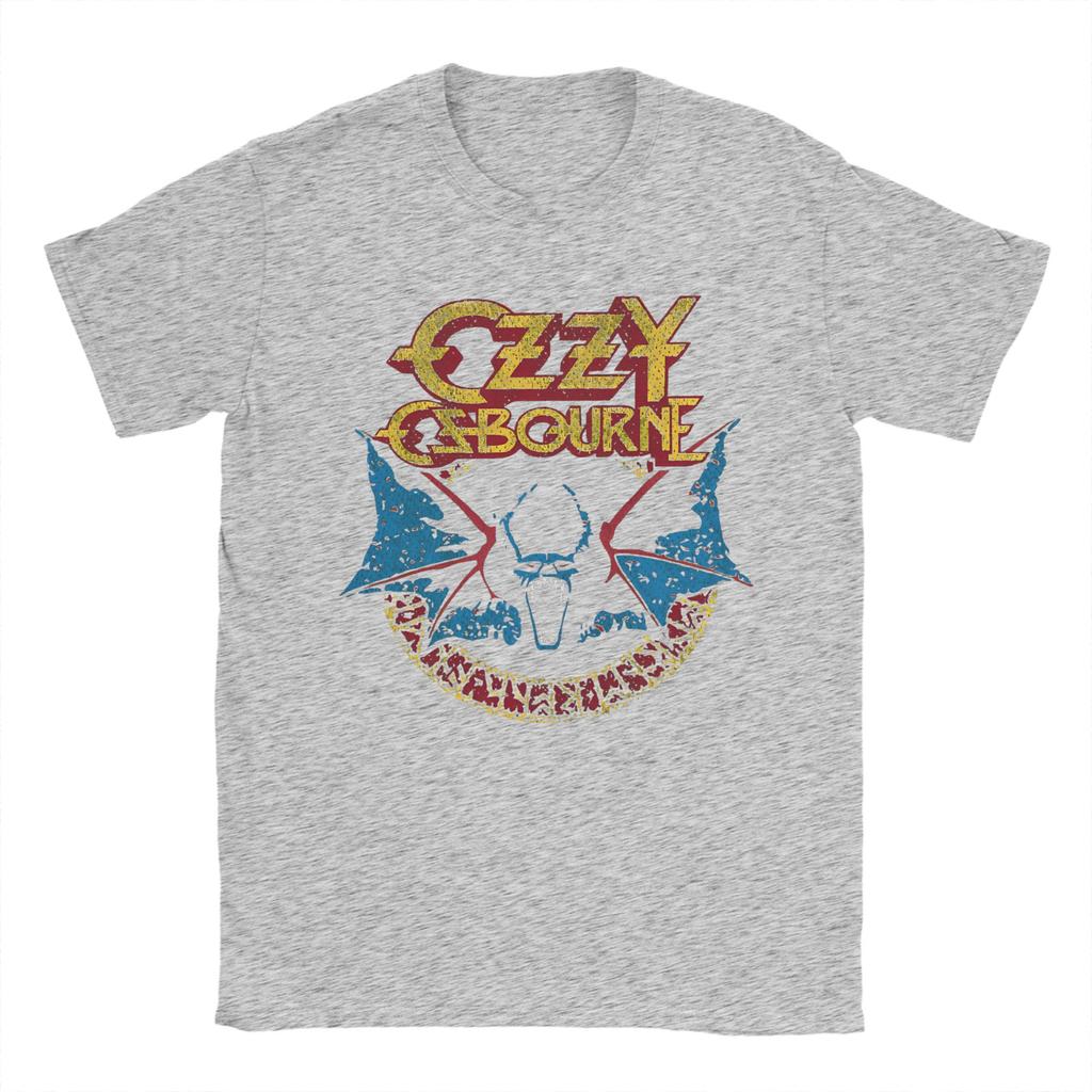 Black Sabbath Ozzy Is Bat T-Shirt for Men Novelty Cotton Tees Crew Neck Short Sleeve T Shirt 4XL 5XL Clothes