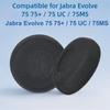 1 Pair Replacement Headphone Ear Pads for Jabra Evolve 75 75+ / 75 UC / 75MS Noise Cancelling
