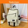 Big Capacity Simple Backpack With Letter Print Design And Waterresistant Fabric