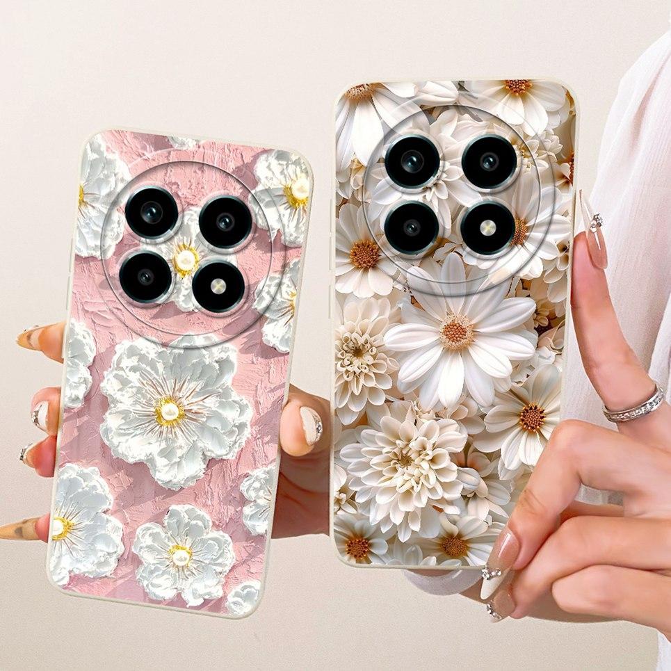 Daisy Bow Pattern Butterfly Flower Cherry Back Cover For Realme 13 Pro Pro+  Phone Case Soft Silicone Casing On Realme P1 Speed