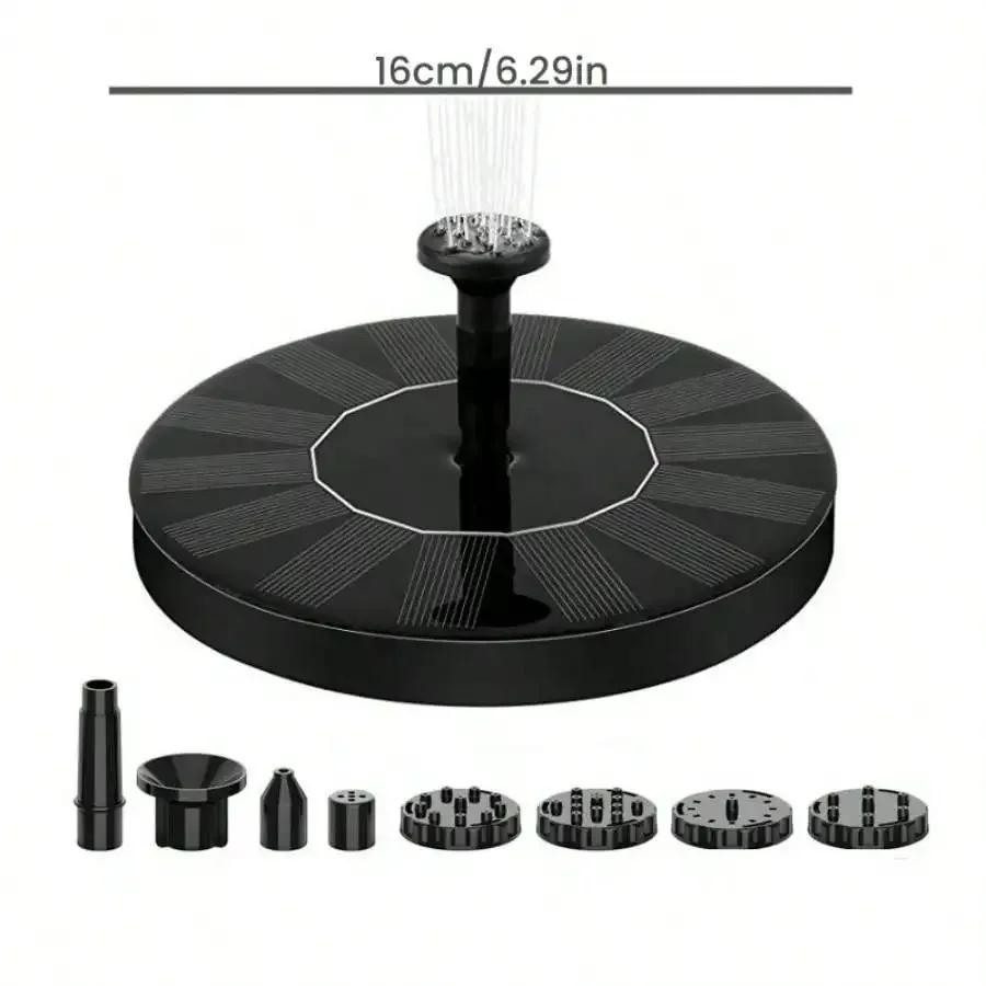 Солнечный фонтан для воды - Миниатюрный, на солнечной батарее, Фонтан-водопад для бассейна/пруда, Садовое украшение для улицы и Принадлежности для птичьей поилки