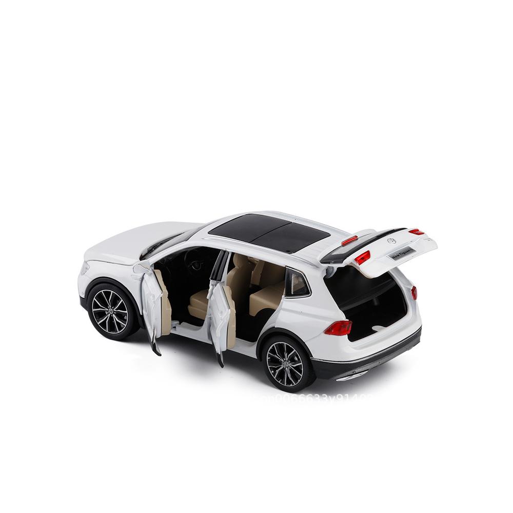 Масштаб 1/32 Tiguan L, литая под давлением модель автомобиля из сплава, модель игрушечного автомобиля со звуком и светом, детская игрушка-автомобиль с откидной спинкой, выставки коллекций праздничных подарков