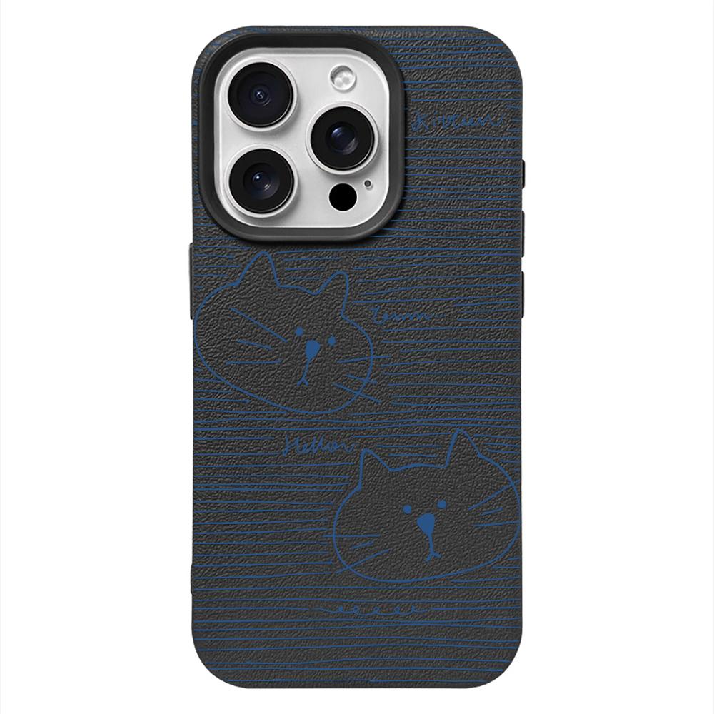Line Cat Phone Case For IPhone 17 Air 16 16E 15 14 13 12 11 Pro Max 16 15 14 Plus Phone Case Bumber Cover 16E 15 14 Case