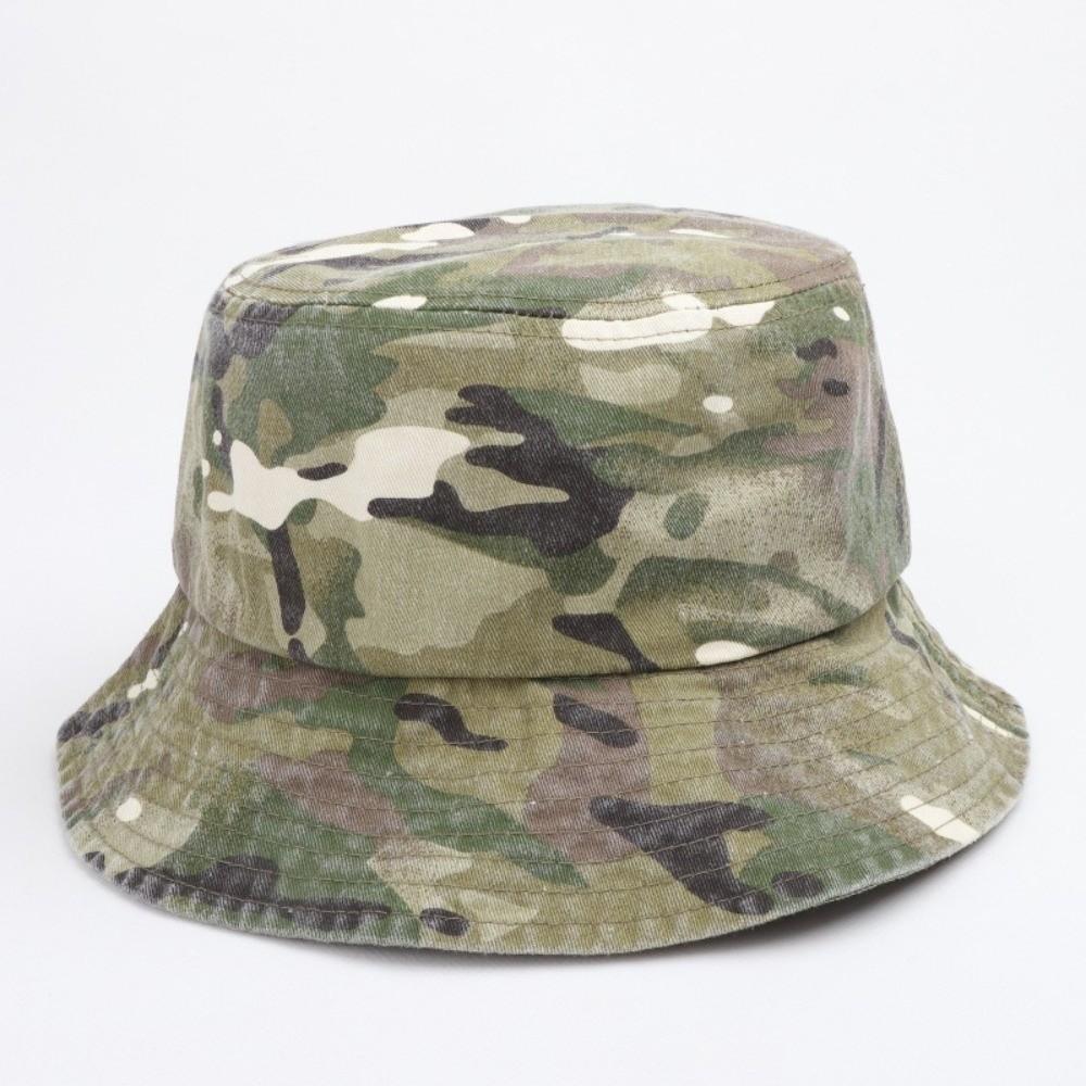 Sun Protection Panama Hat Camouflage Fisherman Hat Vintage Bucket Hat  Outdoor Travel