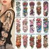Lion Wolf Full Arm Tattoo Stickers Snake Butterfly Body Art Sticker Temporary Tattoo Men Women