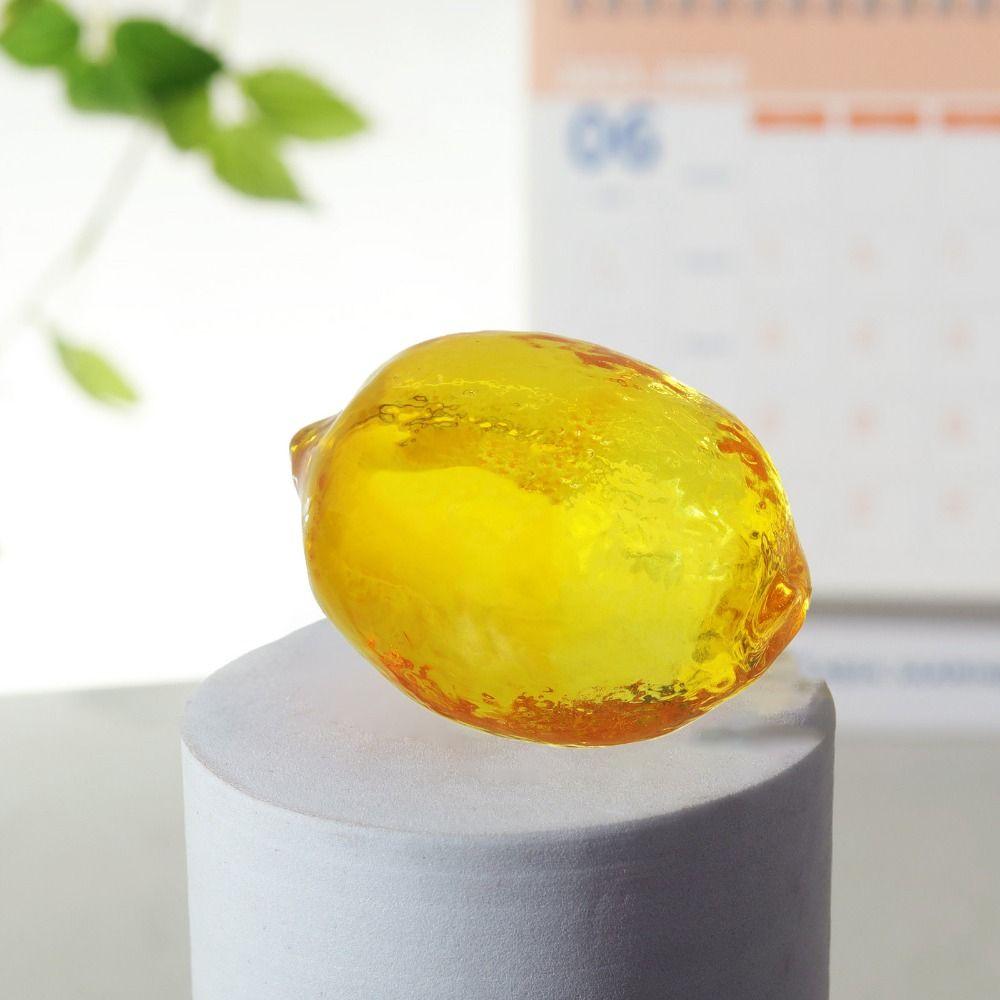 Легкая Роскошь Милая Хрустальная Фруктовая Фигурка Мультяшная Ручная Работа Симуляция Банановые Украшения Мини Настольные Фруктовые Украшения Кухня