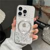 Подходит для iPhone 16 Магнитный чехол для телефона Блестящая пудра 14Promax Apple 15 Защитный чехол 13