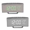 LED Digital Clock 3 Level Brightness Snooze USB Battery Powered Electronic Mirror Alarm Clock with T