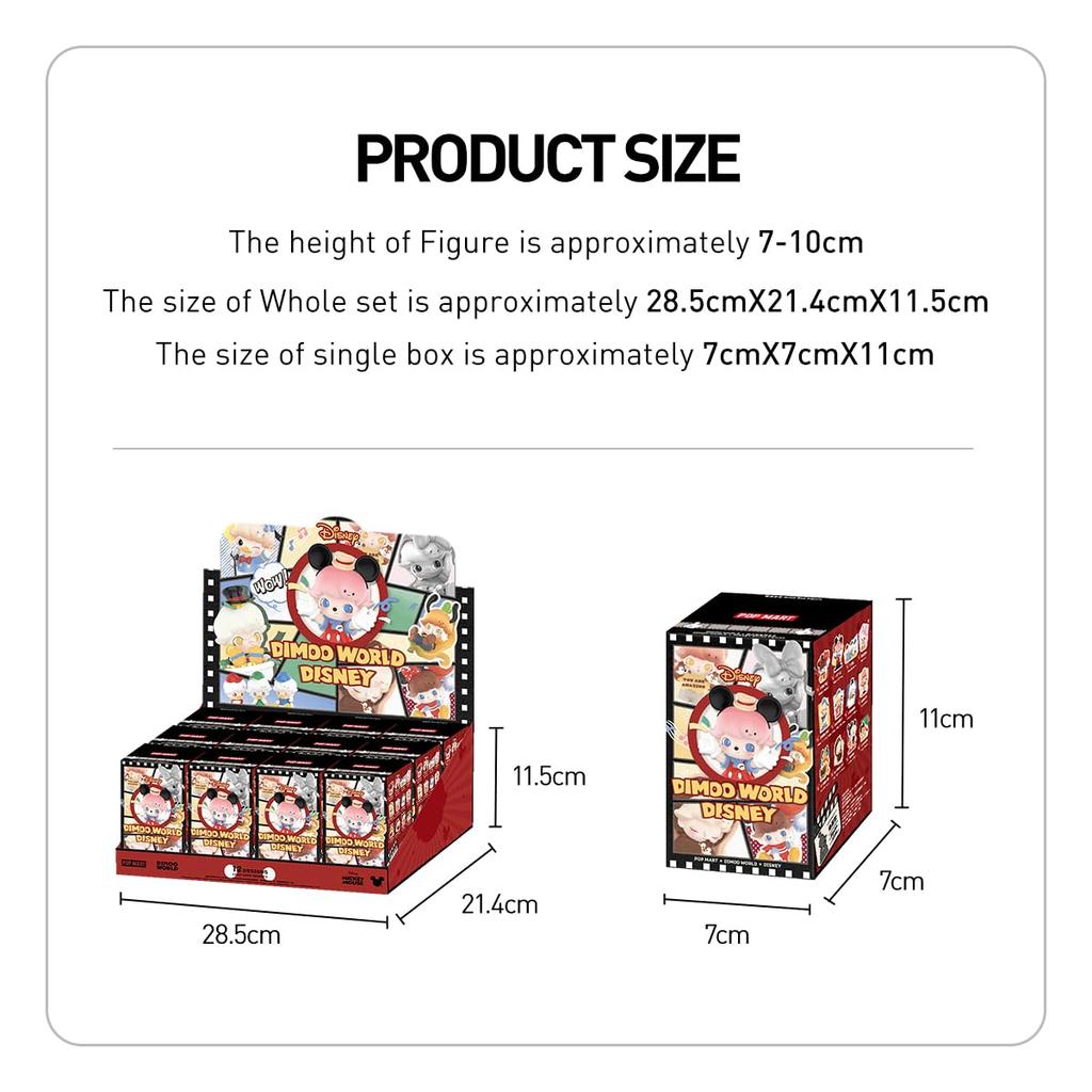 POP MART DIMOO WORLD DISNEY Series Pop Mart Gachapon Blind Box Фигурка Пластиковая модель Премиум Игрушка ПВХ Мягкий винил Оригинальный персонаж Подарок на день рождения × [1