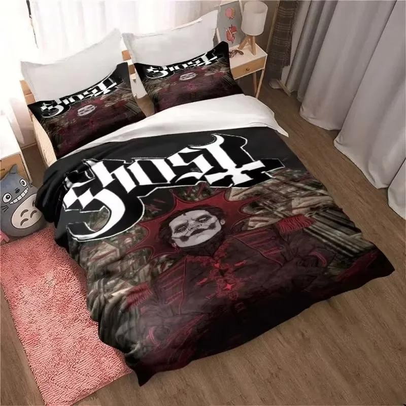 Comforter Rock Band Ghost Pattern Bedding Set For Bedroom Soft Modern S Comefortable Kids And