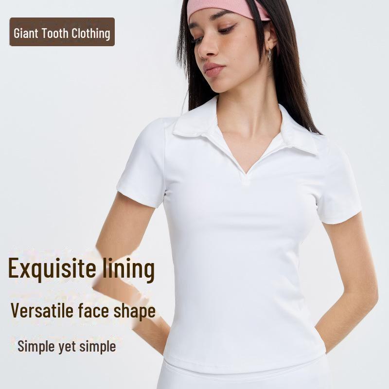 Женская быстросохнущая теннисная рубашка-поло для занятий спортом на открытом воздухе и йогой