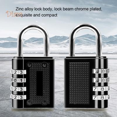 DIAM Heavy Duty 4-значный кодовый кодовый замок для безопасности дорожного багажа металлический навесной замок