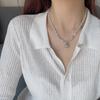 Сладкий кулон-смайлик жемчужное ожерелье женские аксессуары-бабочки холодный ветер премиальная шейная цепочка тренд