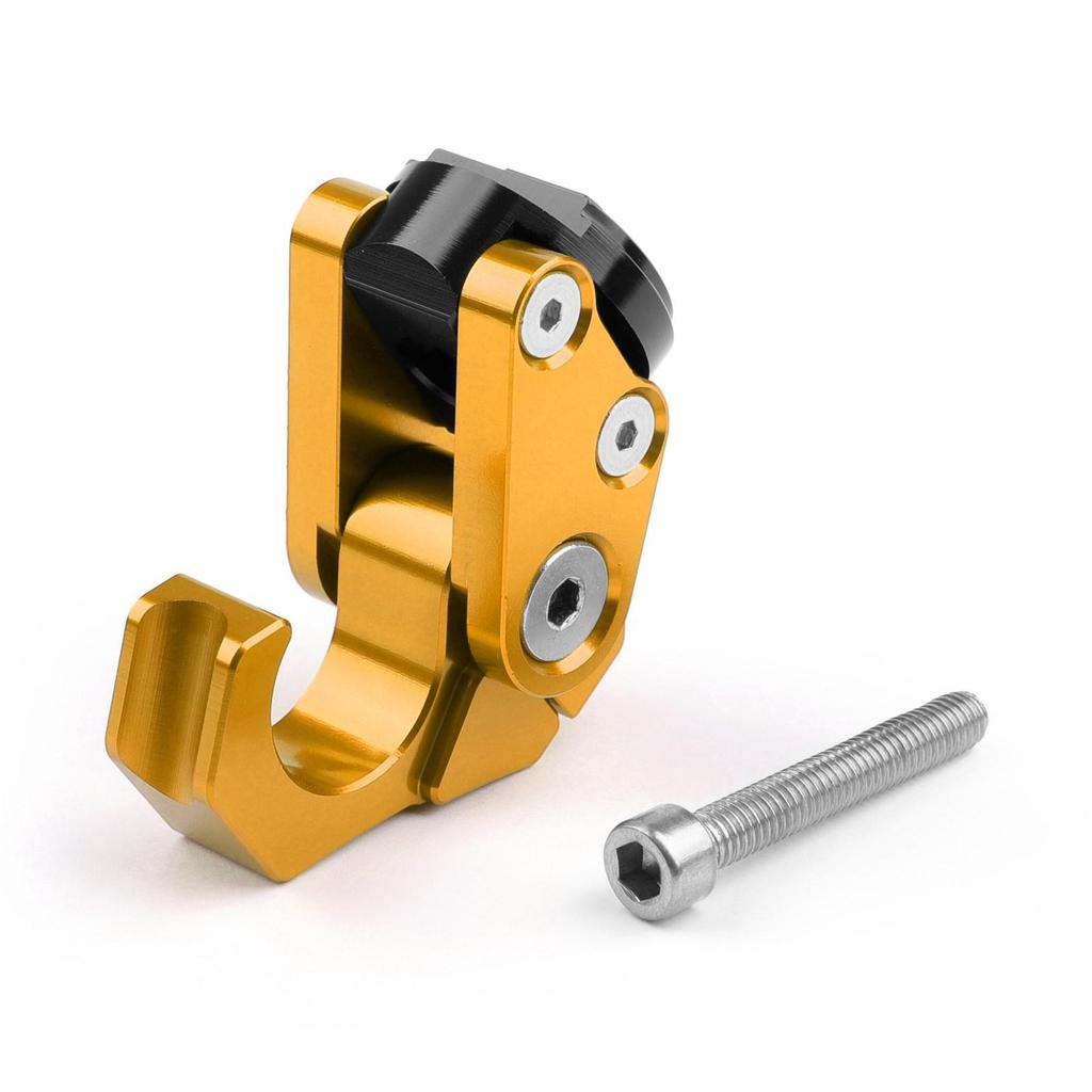 CNC Alu Motorcycle Gold M6 Carry Helmet Bottle Hanger Holder Hook Universal