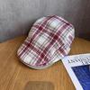 Retro Style Cotton Linen Newsboy Cap With Sun Shield For Spring And Autumn Use