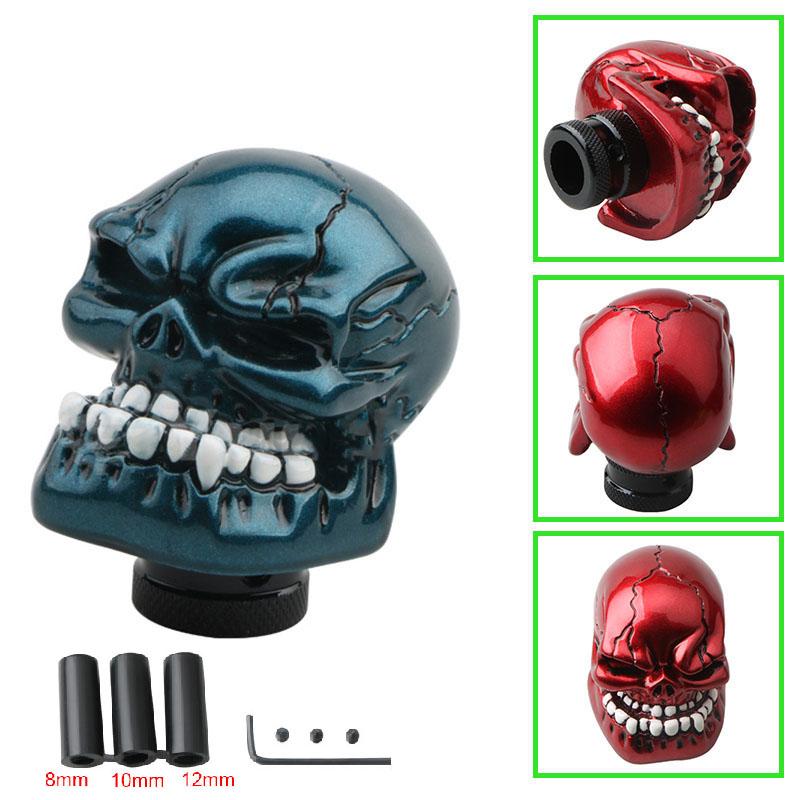 Ghost Skull Shape Head Manual Gearbox Shift Knob Big Teeth Manual Gear Stick Shifter Lever Knob for Car