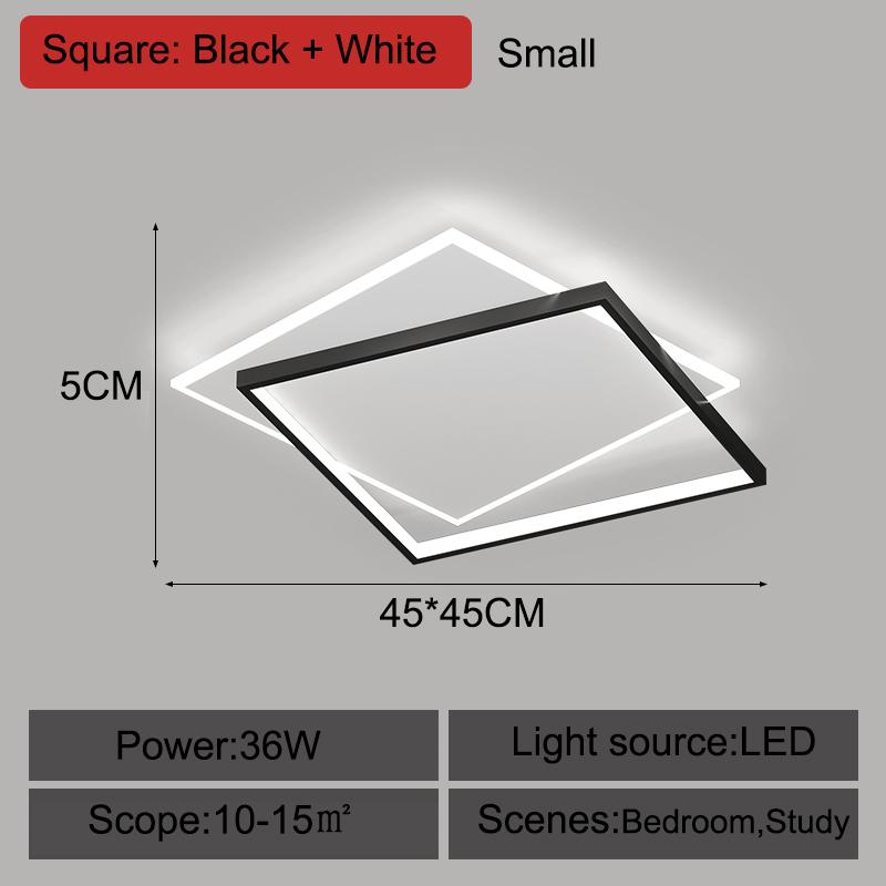 Современные прямоугольные светодиодные потолочные светильники для гостиной, спальни, столовой, люстры, светильники для дома, золотой потолочный светильник