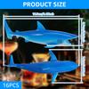 16Pcs PVC Shark for Drinking Reusable Hollow Shark Decor Filled Flavor Syrup for Cocktail Lemonade for Theme Party Ocean Animals