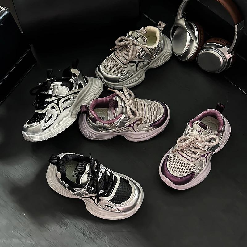 2024 Children Casual Sneakers for Girl Boy Autumn New Fashion Korean Style Soft Bottom Anti-slippery Versatile Chic Sports Shoes