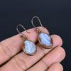 Серьги из голубого кружевного агата ручной работы, серьги из меди, гальванизированные электролитическим способом, антикварные украшения, серьги для подарка на помолвку