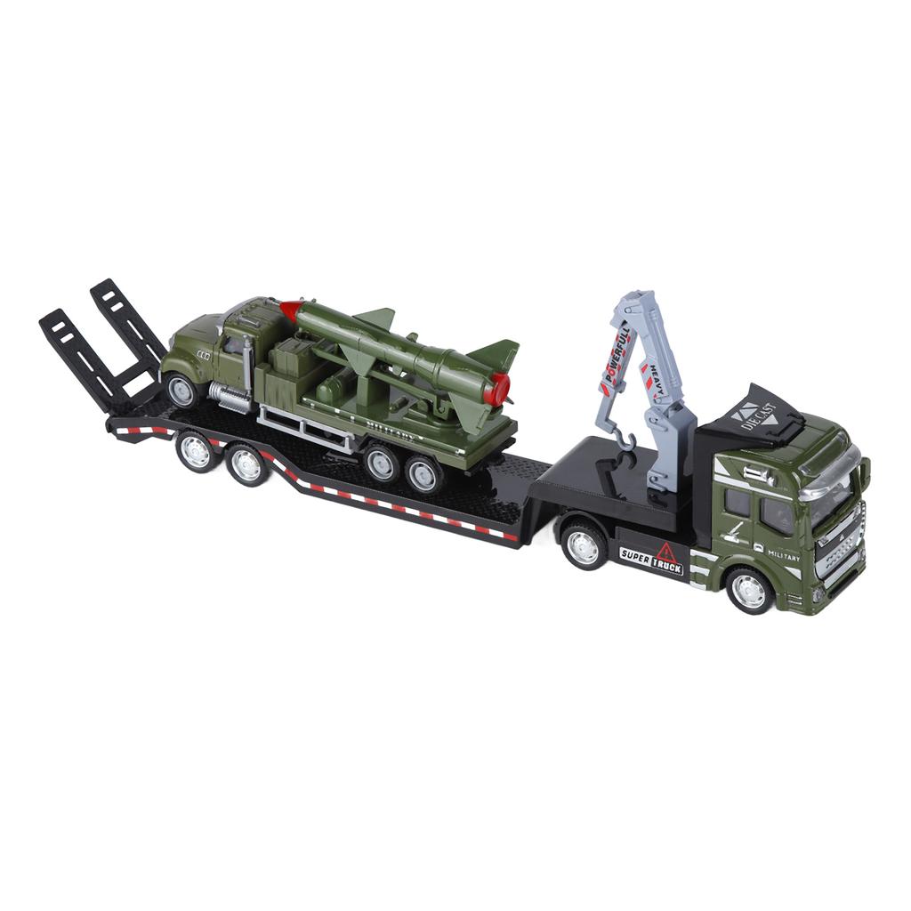 1:50 Tow Truck Toy Alloy Pull Back Car Highly Simulation Trailer Vehicle Toy for Children#2