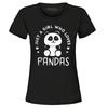 Just A Girl Who Loves Pandas Panda Bear Women's T-Shirt Just a Girl Shirts