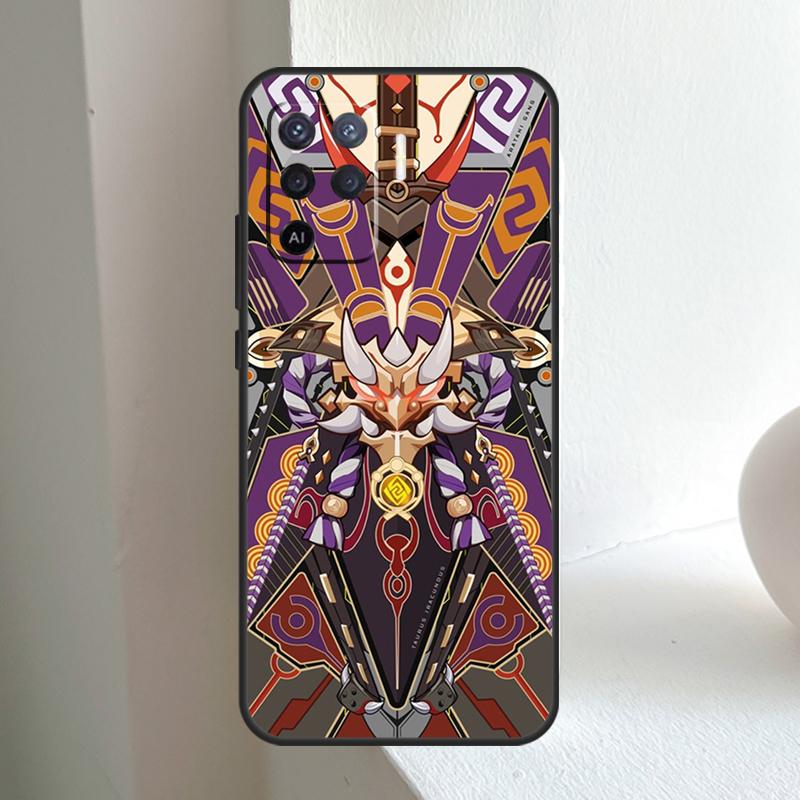 Чехол Genshin Impact Аратаки Итто для OPPO A78 A98 A18 A38 A58 A5 A6 Pro A15 A17 A57 A16 A76 A96 A54 A74 A94 A40 A60 A80