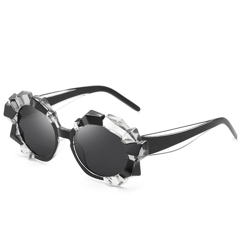 Irregular Plastic Frame Pink Lens Myopia Sun Glasses With Degree Sun Glasses For Women Prescription 0 -0.5 -0.75 To -6