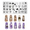 1 PC  Nail Art Templates Stamping Plate Design Flower Butterfly Glass Temperature Lace Stamp Templates Plates Image Decor