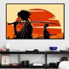 Японский закат самурай плакаты и принты абстрактная настенная живопись бусидо холст картина для гостиной домашнее произведение искусства декор без рамки