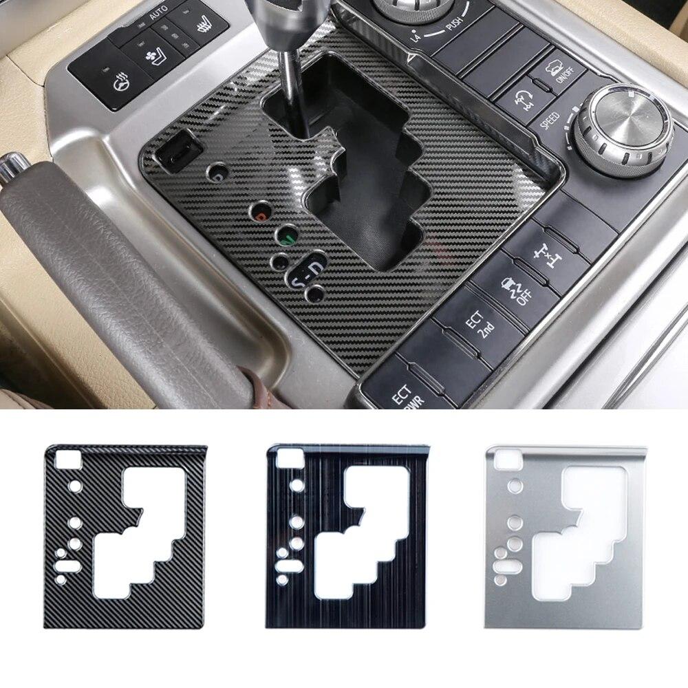 LHD Land Cruiser 200 Interior Stainless Center Shift Console Protective Penal For Toyota LC200 FJ200 2008 2015 2016 2018