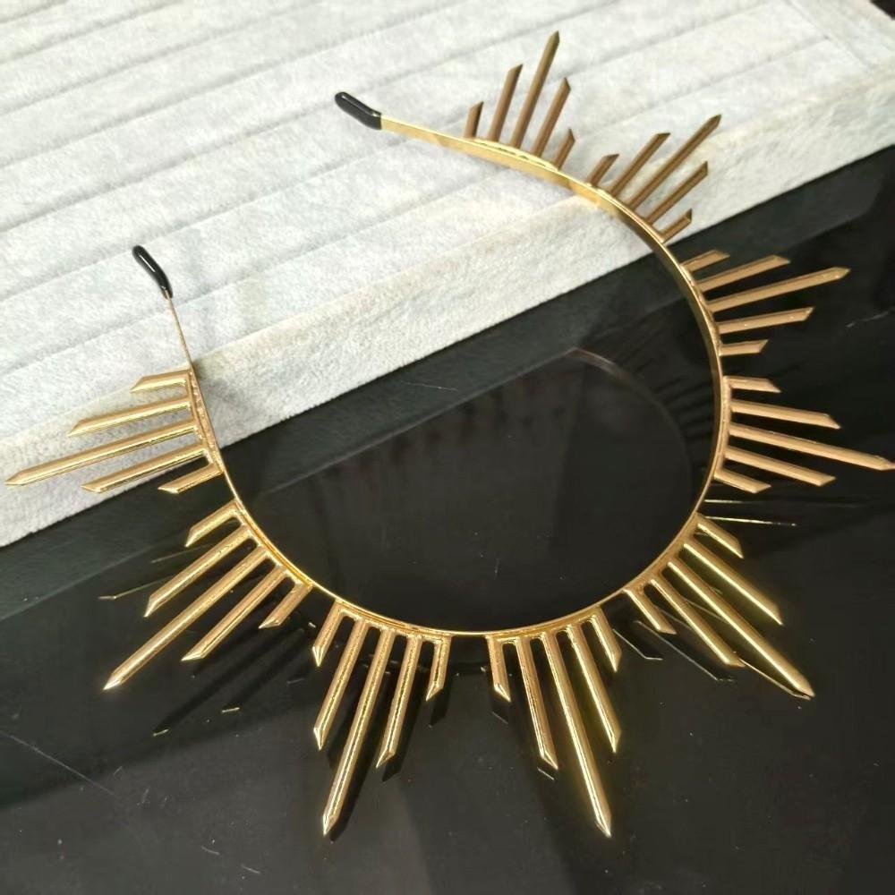 Готическая Корона Солнца Слава Лолита Ренессанс Косплей Повязка на Голову Великолепный Шипастый Головной Убор Косплей Мероприятие