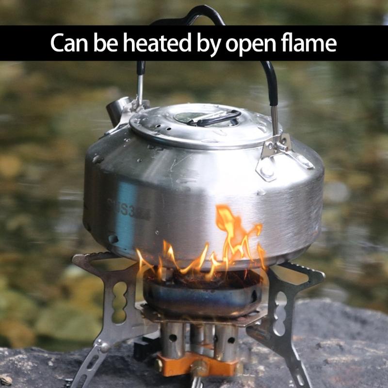 Нержавеющая сталь Чайники для походов на открытом воздухе Кастрюля Посуда Кемпинговые чайники Чайник со свистком для плиты Чайник для кемпинга Чайник для кофе