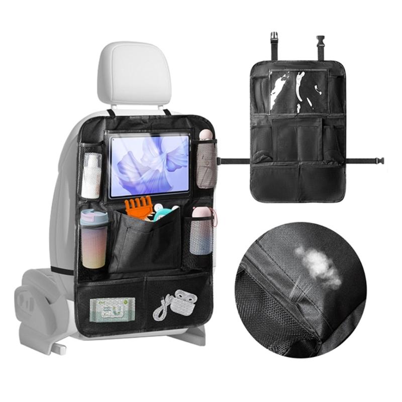 Auto Seat Back Storage Bag Protector Child Anti-Kick Clean Pad for Kids Toddlers